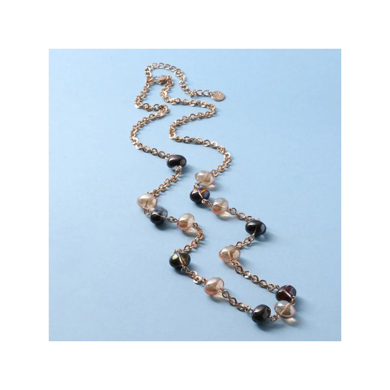 Collana in Metallo con cristalli di Murano