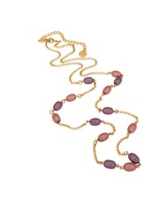 Collana in Metallo con cristalli di colore rosa ispirati al vetro di Murano