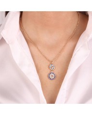 Collana in Metallo con maioliche colorate