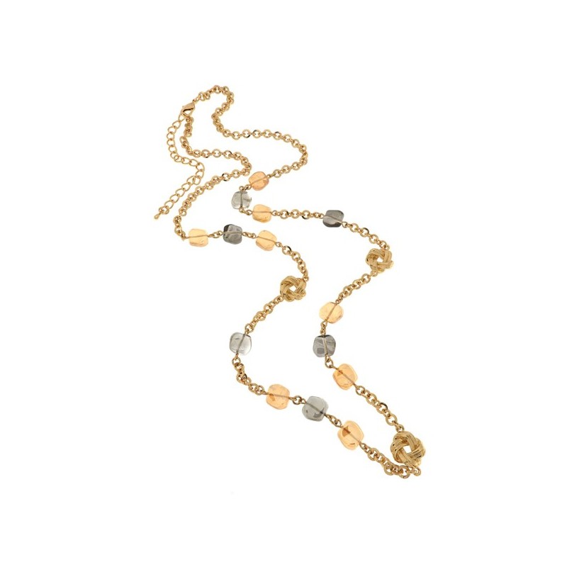 Collana in Metallo con cristalli colorati ispirati al vetro di Murano