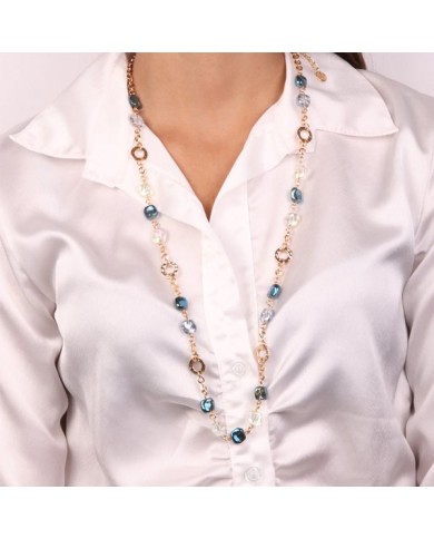 Collana in Metallo con cristalli colorati ispirati al vetro di Murano