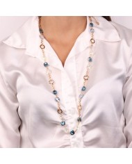 Collana in Metallo con cristalli colorati ispirati al vetro di Murano