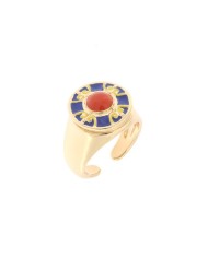 Anello in Metallo con maiolica