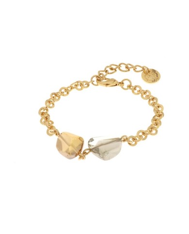 Bracciale in Metallo con cristalli colorati di Murano