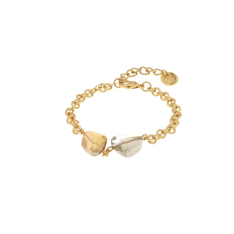 Bracciale in Metallo con cristalli colorati di Murano