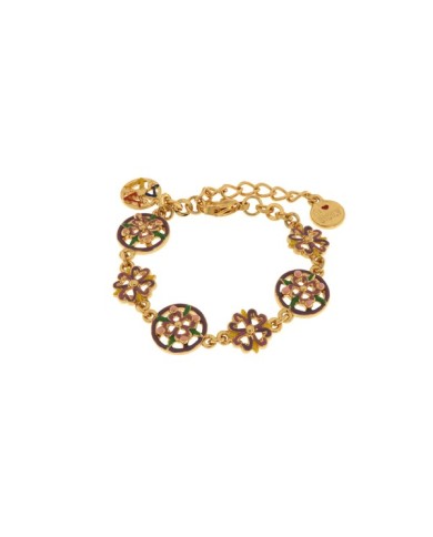 Bracciale in Metallo con maioliche colorate