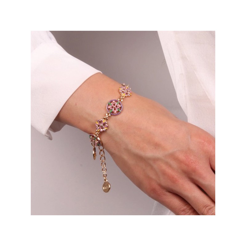 Bracciale in Metallo con maioliche colorate