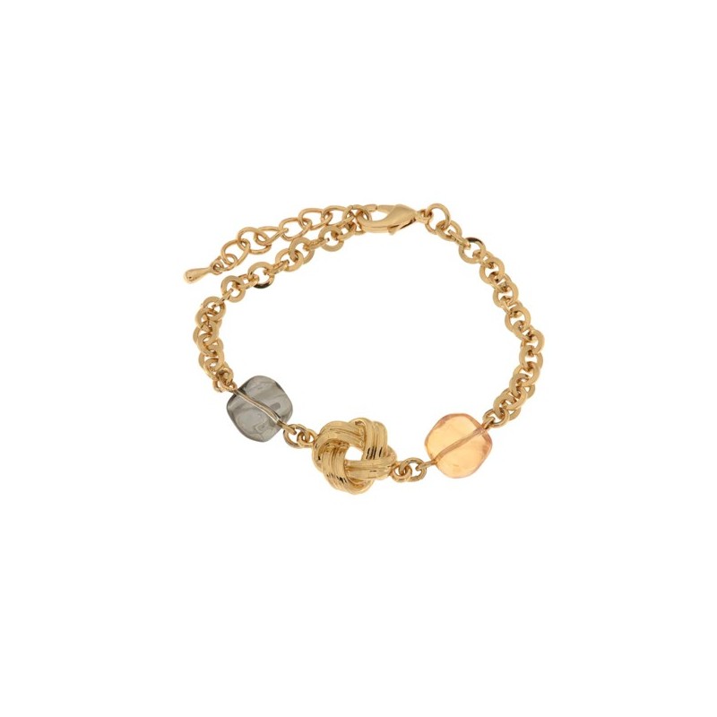 Bracciale in Metallo con cristalli ispirati al vetro di Murano