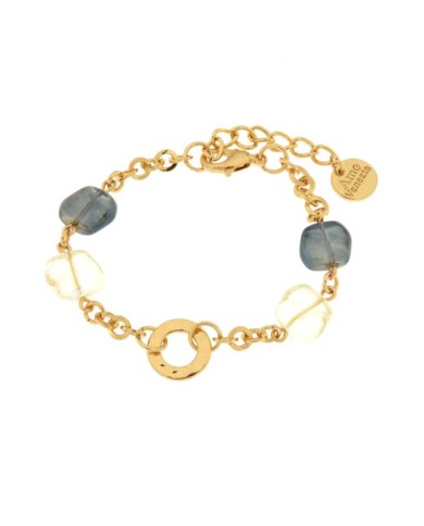 Bracciale in Metallo con cristalli ispirati al vetro di Murano