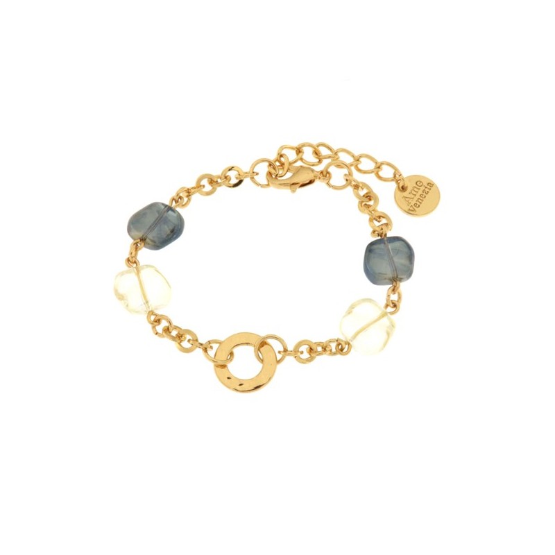 Bracciale in Metallo con cristalli ispirati al vetro di Murano