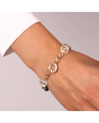 Bracciale in Metallo con cristalli ispirati al vetro di Murano