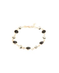 Bracciale in Argento 925 con giro di cristalli nelle sfumature del ...