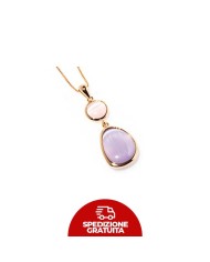 Pendente Laguna Goccia rosa e lilla