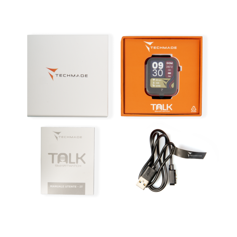 Smartwatch Talk Cassa blu Cinturino Silicone Blu