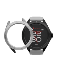 Smartwatch Rocks 2.0 con Cover Intercambiabili Cinturino Grigio Cover Nera e Silver
