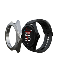 Smartwatch Rocks 2.0 con Cover Intercambiabili Cinturino Nero Cover Nera e Silver