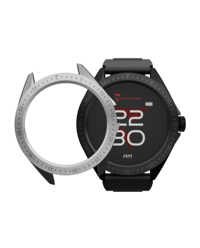 Smartwatch Rocks 2.0 con Cover Intercambiabili Cinturino Nero Cover Nera e Silver