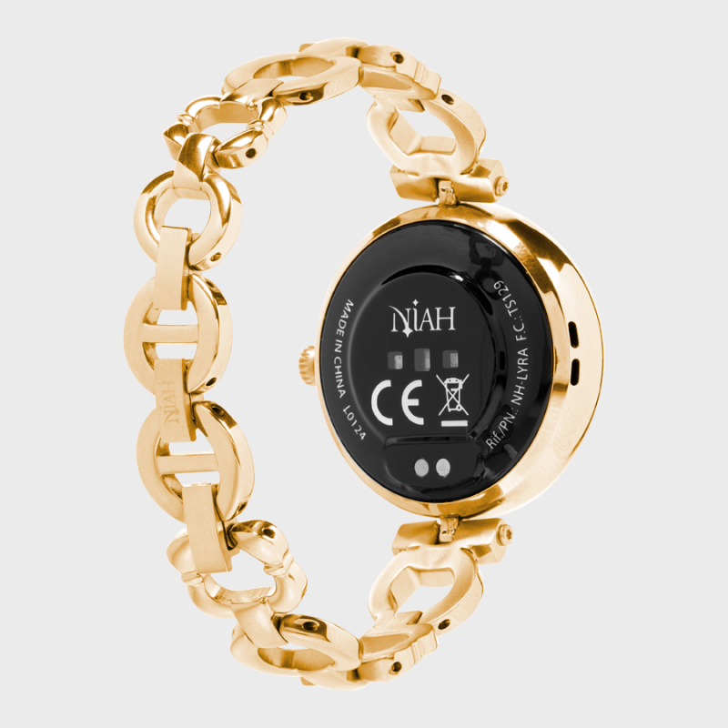 Smartwatch Lyra &#8211; Collezione Niah &#8211; Maglia Classica Metallica Gold