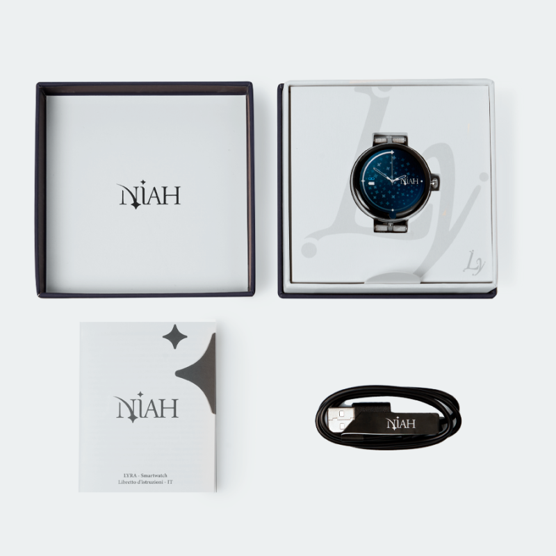 Smartwatch Lyra &#8211; Collezione Niah &#8211; Maglia Classica Metallica Gold