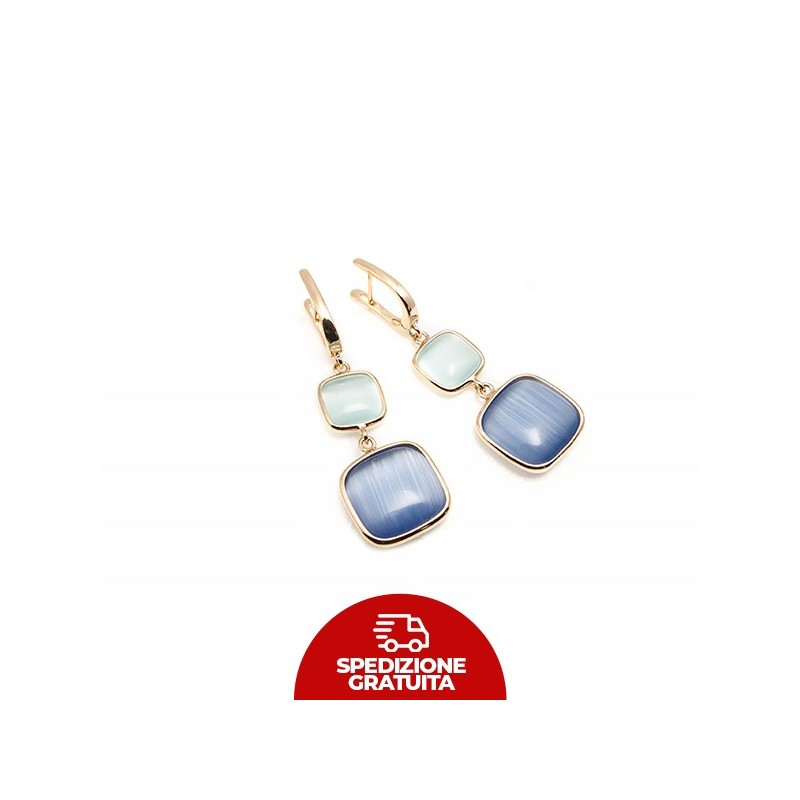 Orecchini Laguna Blu lavanda e acqua