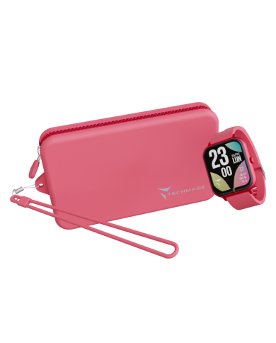 Smartwatch Glow con pochette abbinata - colore rosa dark