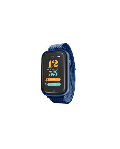 Smartwatch Steps Cassa Blu Cinturino Maglia Milano Blu