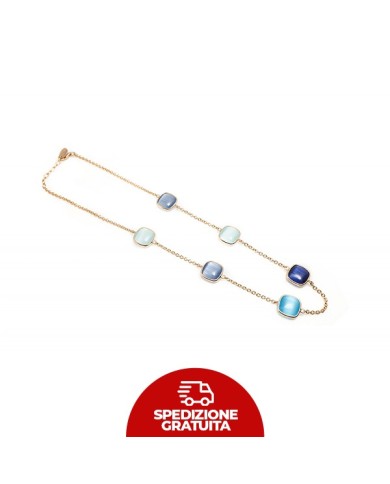 Girocollo Laguna Blu acqua, lavanda, blu mare e blu